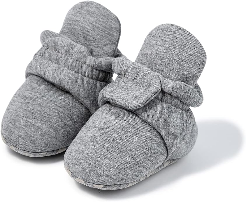 Babelvit Newborn Baby Boy Girl Soft Fleece Booties Stay On Infant Slippers by Babelvit