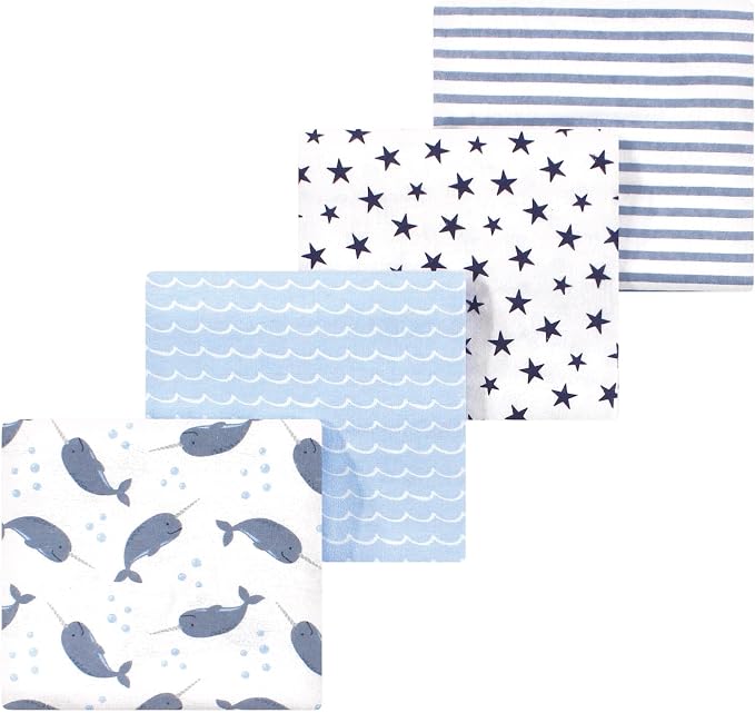 Luvable Friends Little Treasure Flannel Receiving Blankets 4pk by Luvable+Friends