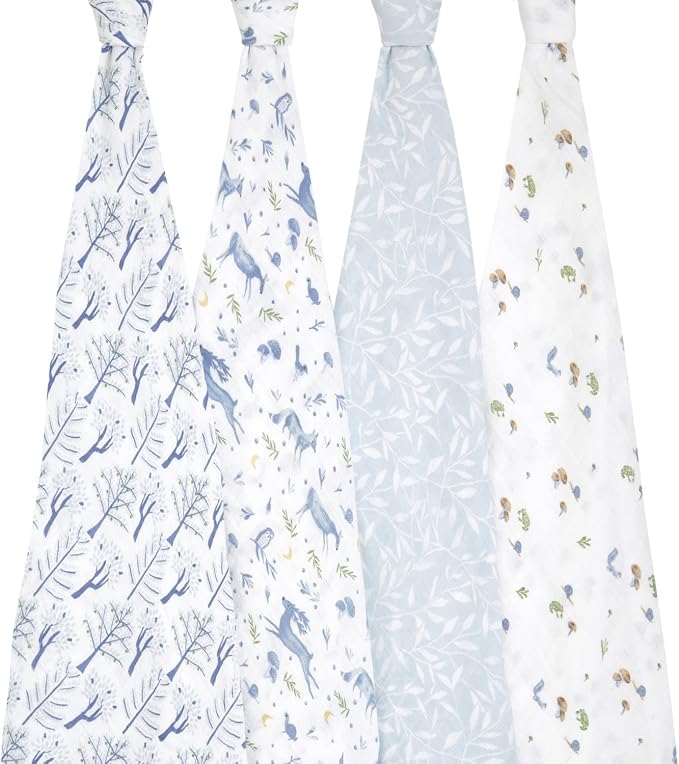 aden + anais Swaddle Blanket, 100% Organic Cotton Muslin Blankets - Image 2