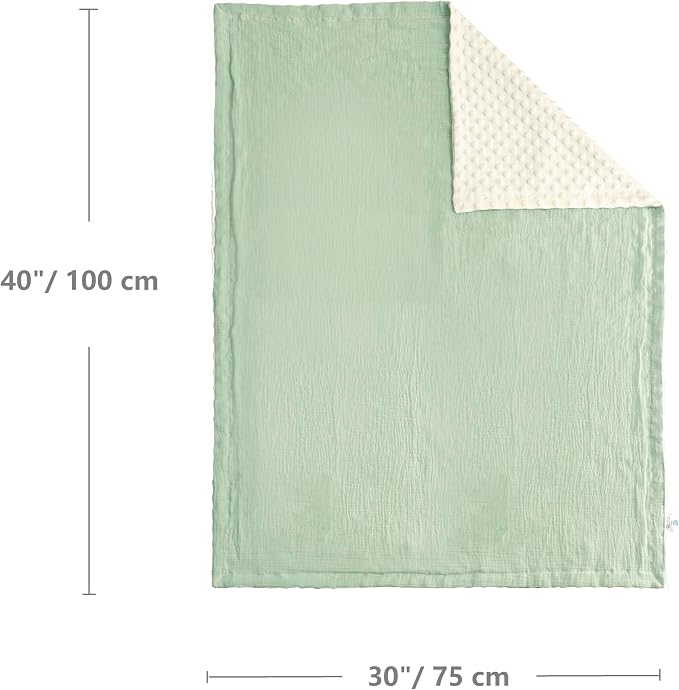 CREVENT 30''X40'' Organic Muslin Cotton Baby Blanket - Image 5