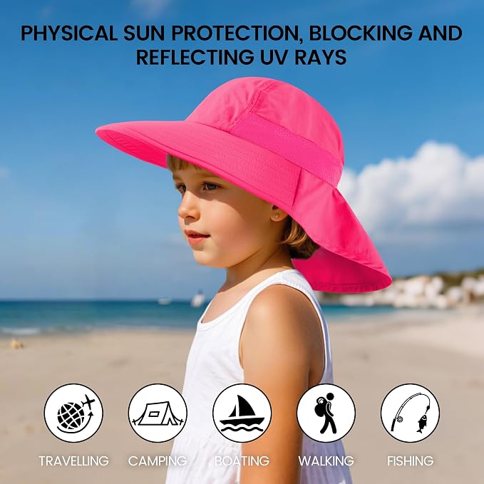 Baby Sun Hat with Neck Flap UPF 50+ - Image 4