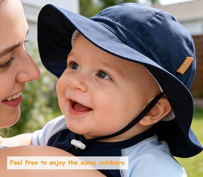 Baby Girl Sun Hat with UPF 50+ Outdoor Adjustable Toddler Beach Hat with Wide - Image 3