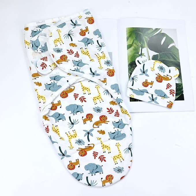 Dizila 2 Sets Adjustable Soft Cotton Blend Newborn Infant Baby Girl Boy - Image 7