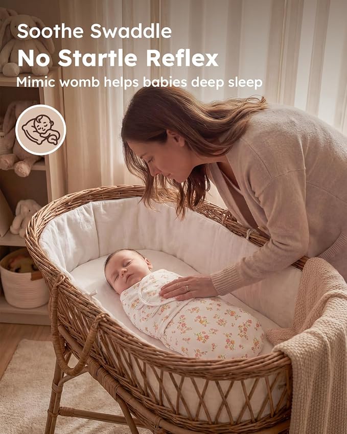 Yoofoss Baby Swaddles for Newborns 100% Organic Cotton, 0-3 Months 2 Zippers - Image 6