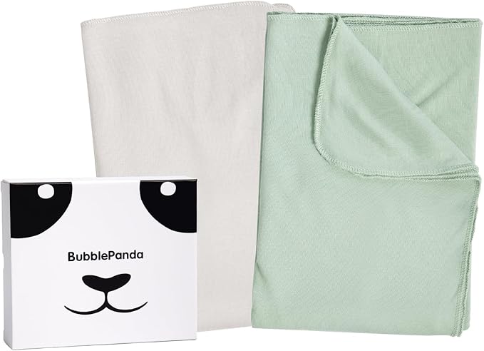BubblePanda Rayon Made from Bamboo Newborn Swaddle Blankets 47"x47" 2-Packs | by Unknown
