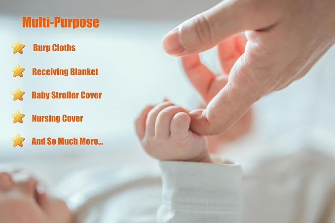 Cotton Flannel Receiving Blankets 4 Pcs, Baby Swaddle Blankets, Infant Flannel - Image 2