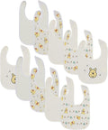 Disney 10-Pack Mickey Mouse Baby Bibs – Ten Soft, Absorbent, and Adjustable Cotton Bibs for Mess Free Meals