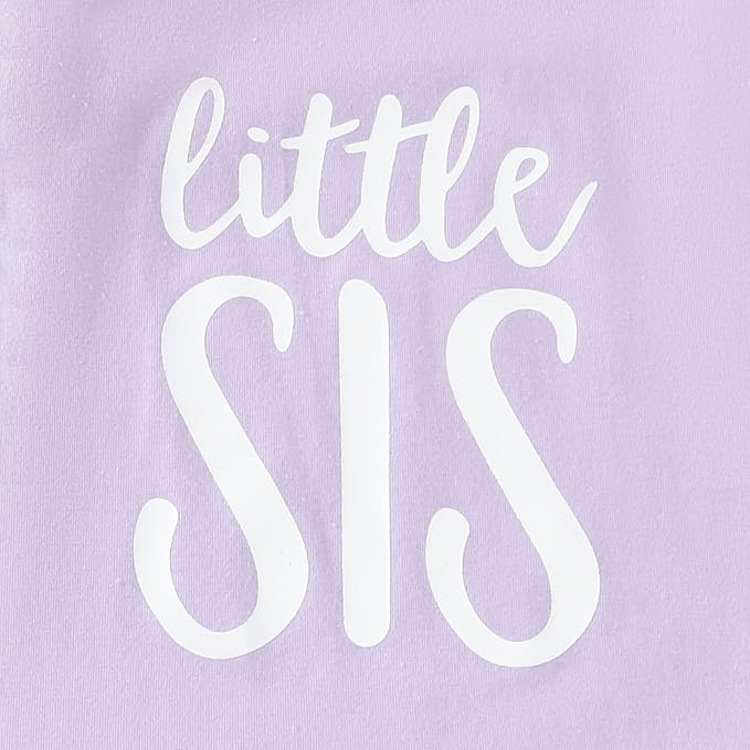 AMAWMW Newborn Baby Girl Little Sister Sleeper Gown Stripe Long Sleeve - Image 6