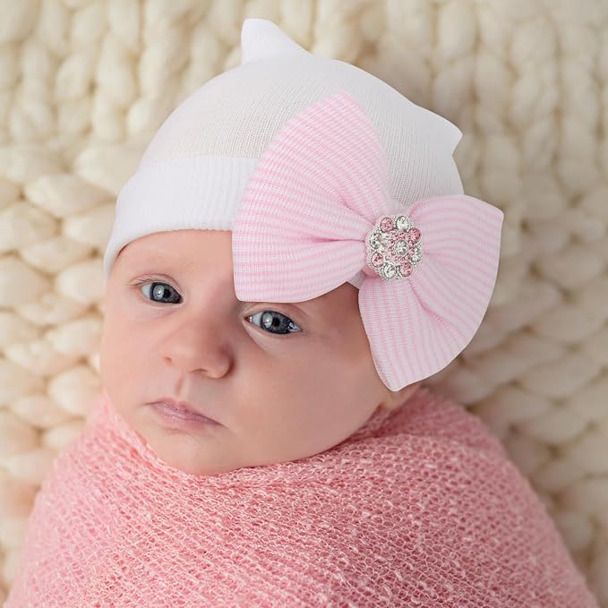 AQOKKA Newborn Baby Girl Hats - Image 3