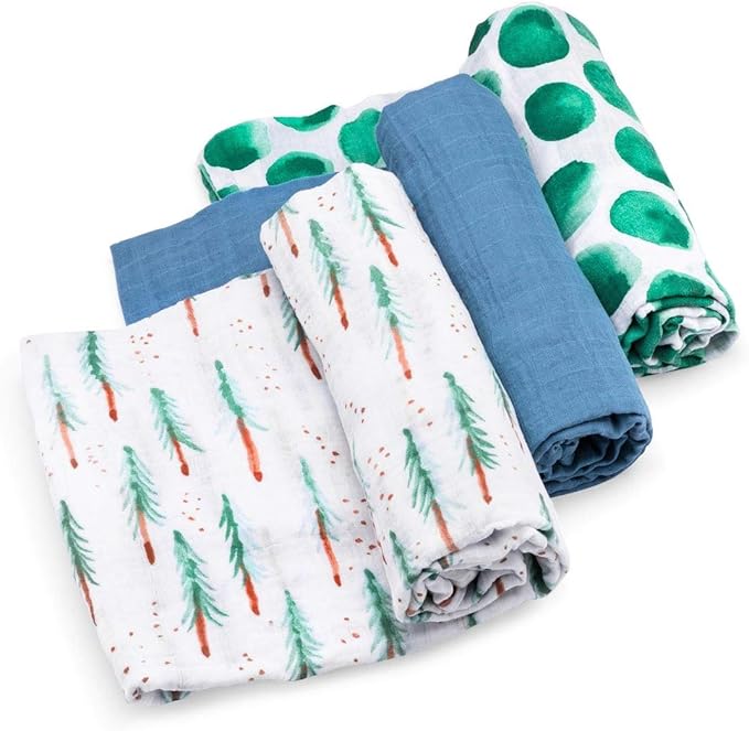 Parker Baby Co. Soft Muslin Baby Swaddle Blankets, 3 Pack by ParkerBabyCo