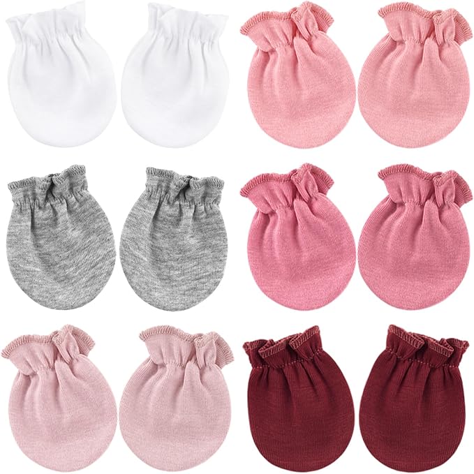 BQUBO Baby Mittens No Scratch Cotton Newborn Infant Glove Soft Skin-friendly by DRESHOW