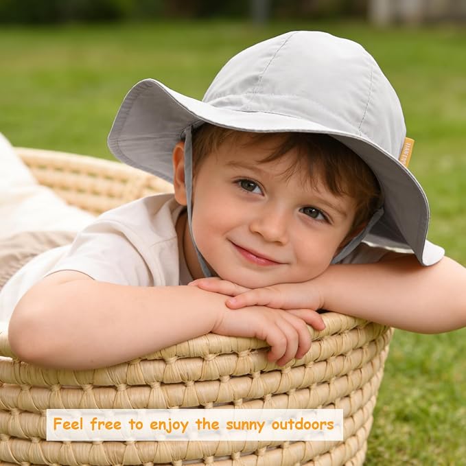 Baby Girl Sun Hat with UPF 50+ Outdoor Adjustable Toddler Beach Hat with Wide - Image 3