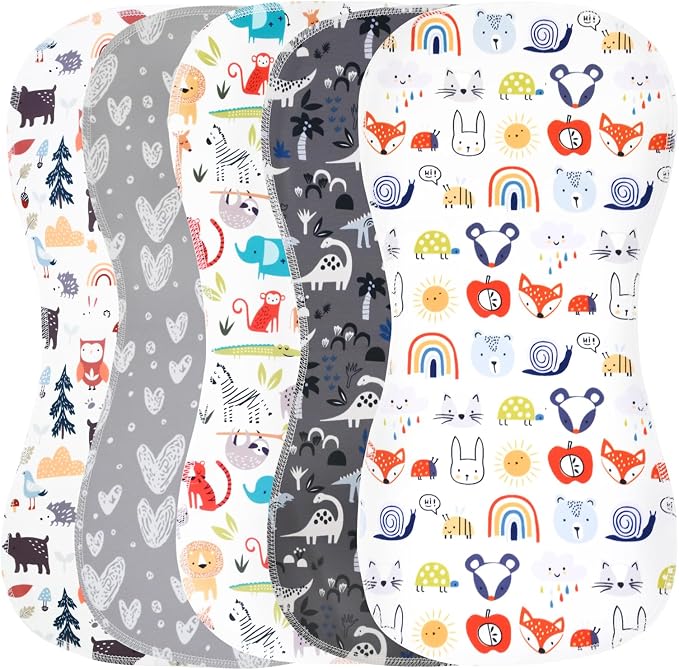 5Pcs Burp Cloths Baby Boy & Girl Soft Absorbent Baby Burp Cloths by Unknown