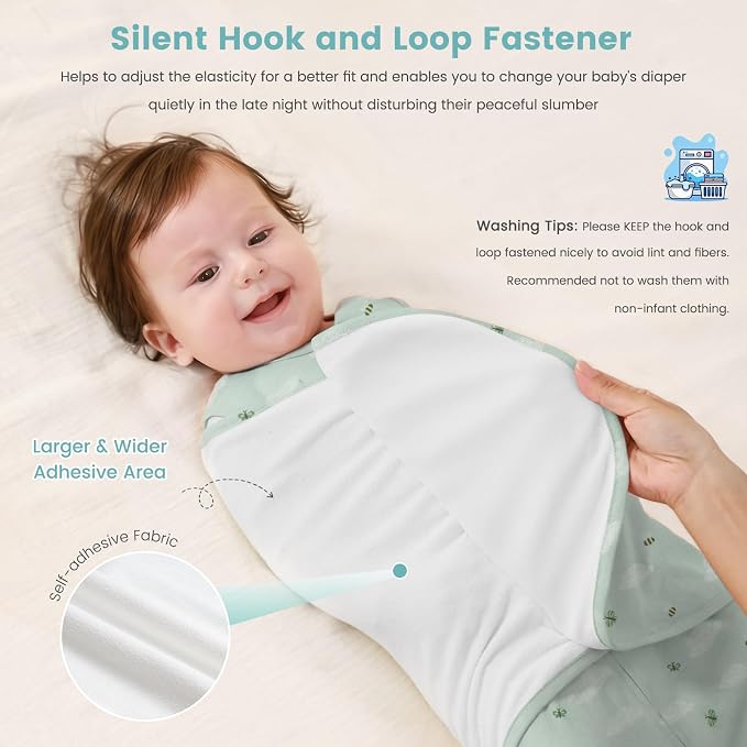 Baby Swaddle Sleep Sack, 1.0 Tog New-Parent-Friendly Swaddle - Image 3