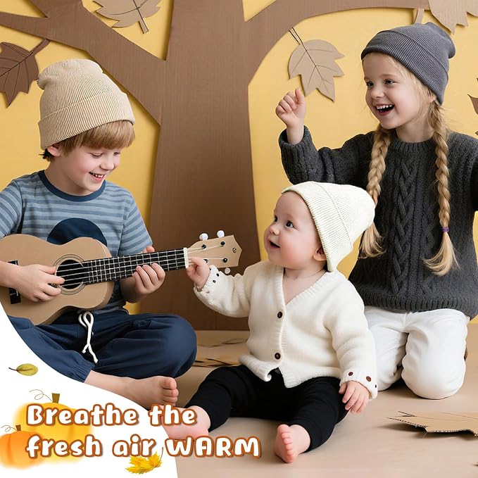ZOORON Toddler Beanie Boys Girls Beanies Kids Winter Hats Children Knit Cap - Image 4