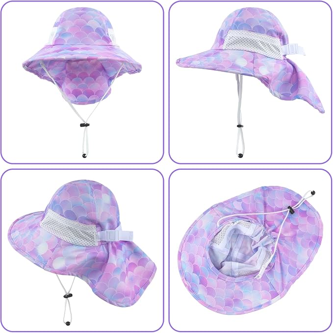 Toddler Baby Sun Hat Kids Summer Beach Essentials Adjustable Beach Hats - Image 5