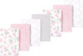 Luvable Friends Hudson Baby Flannel Burp Cloths 7pk, Rosy Bloom by Luvable+Friends