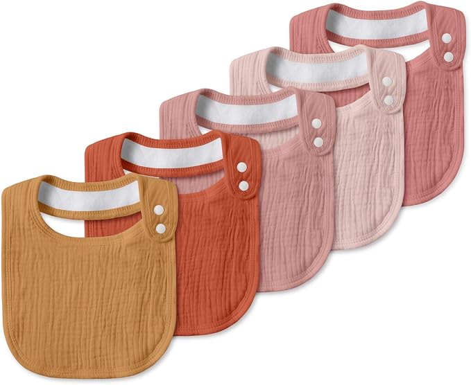 Muslin Baby Bibs for Drooling and Teething, Bibs for Boys Girls | Soft Cotton - Image 9