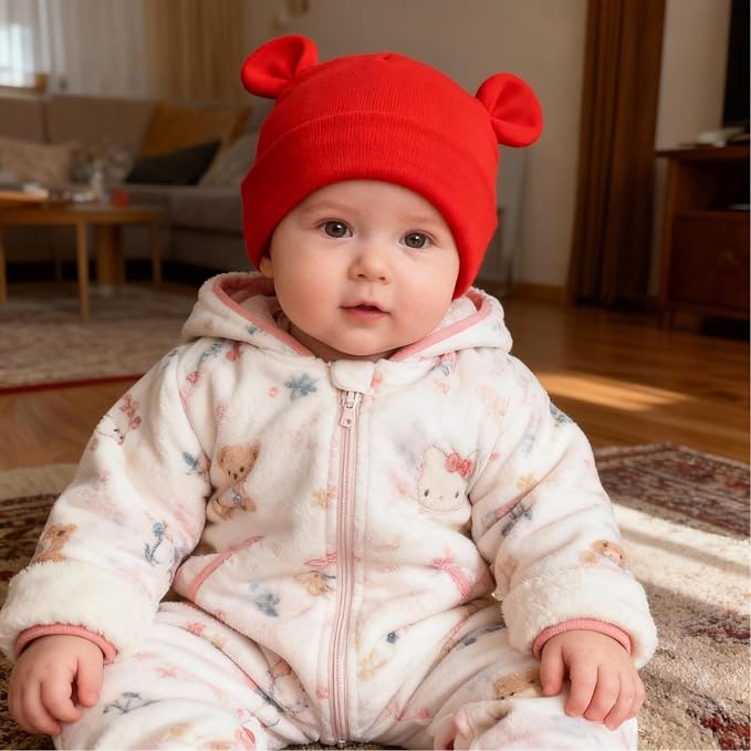 Pesaat Newborn Hospital Hat 0-12Months Preemie Boys Girls Beanie Solid Infant - Image 6