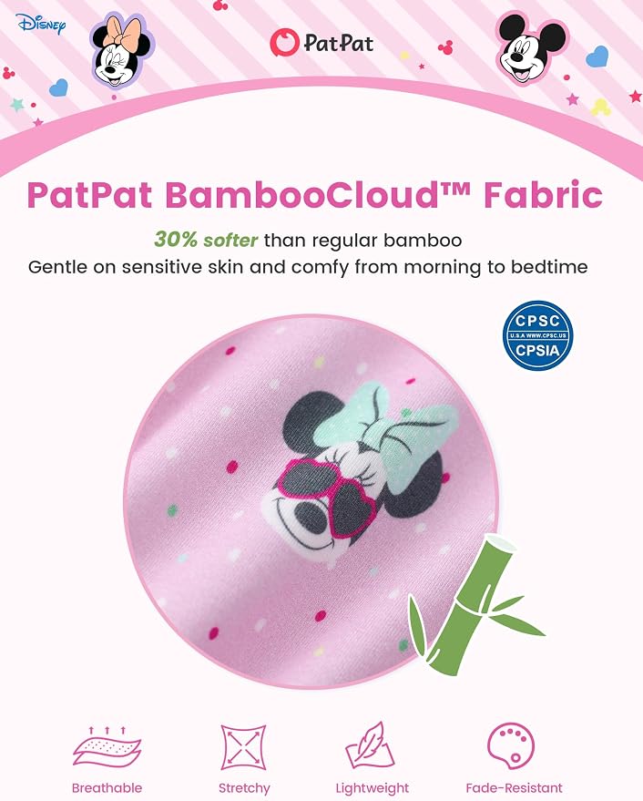 Disney Baby Viscose Made from Bamboo 3-Pack Bodysuits Set Newborn to Infant - Image 6