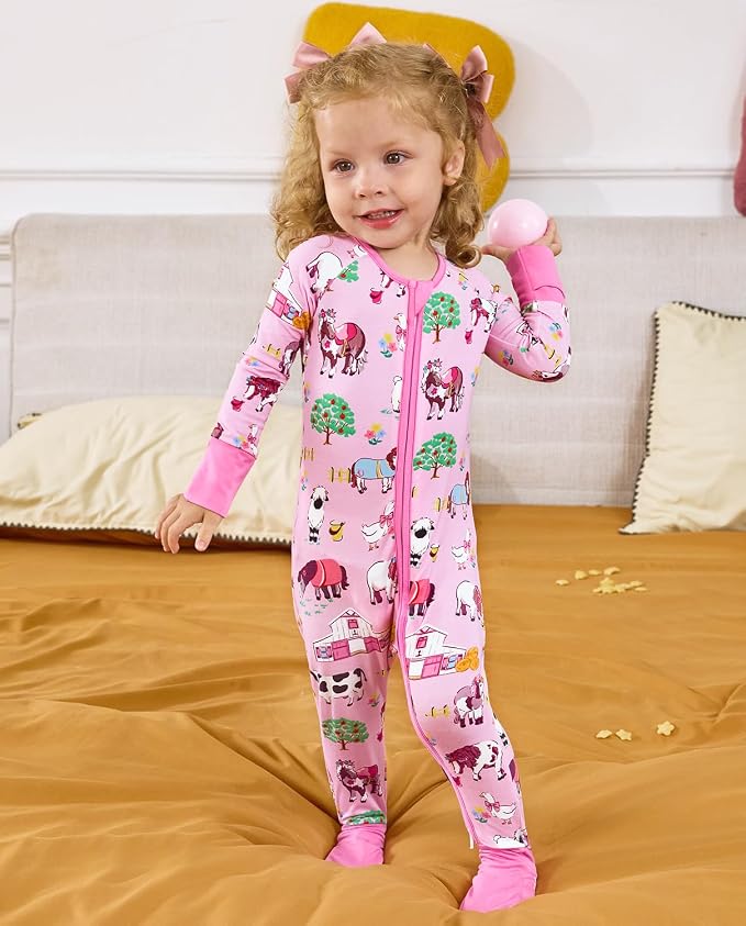 babee Reshinee Viscose derived from bamboo Baby Pajamas Convertible Footie - Image 4