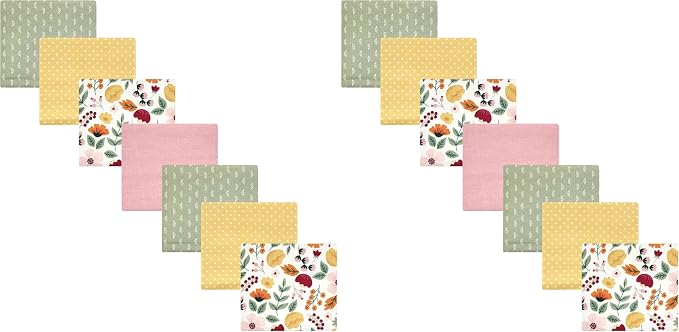 Hudson Baby Unisex Baby Cotton Flannel Receiving Blankets Bundle, Fall Botanical by HudsonBaby
