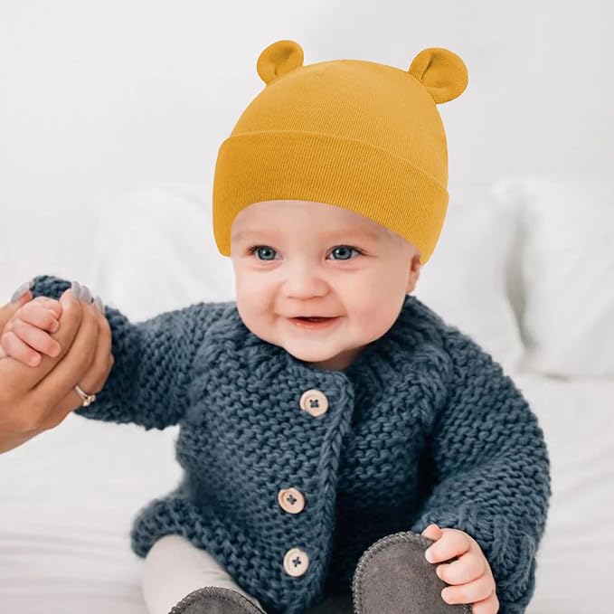 UTTPLL Newborn Hats Mittens Set Toddler Girls Boys Cotton Nursery Hospital - Image 4