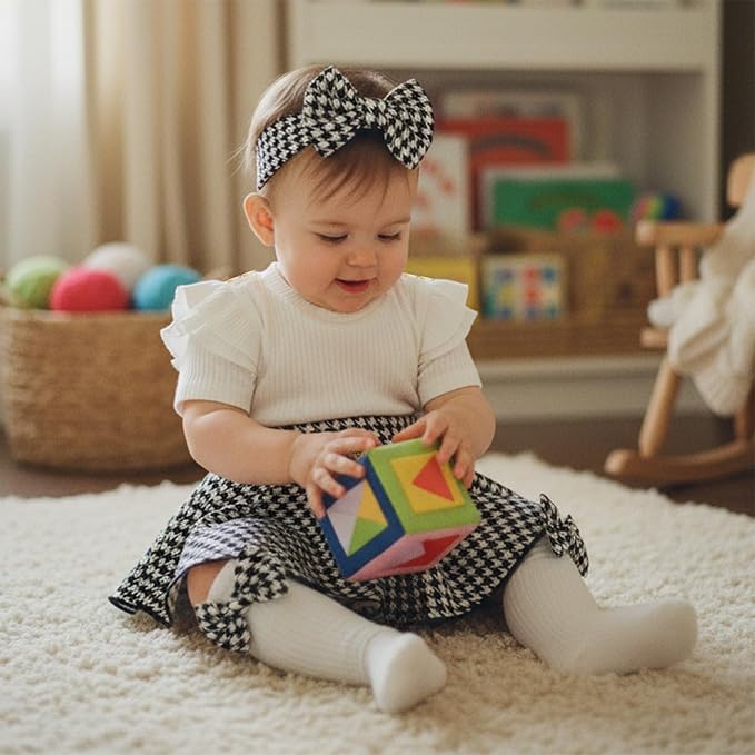 Giraropa Newborn Baby Girl Clothes Smocked Bubble Romper Dress + Socks + - Image 4