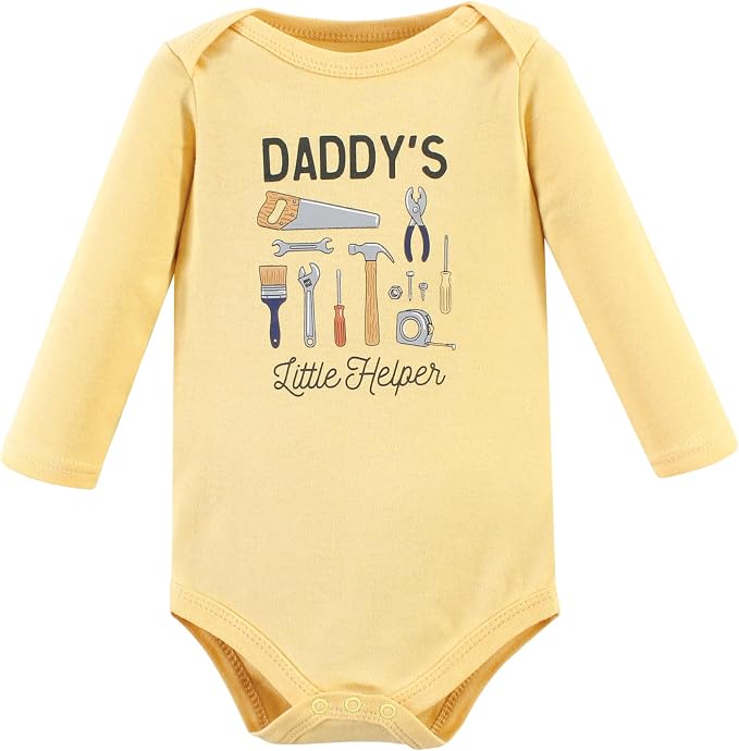 Hudson Baby baby-boys Cotton Long-sleeve Bodysuits 3-pack - Image 3