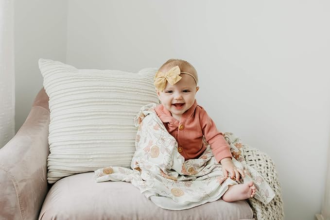 Copper Pearl Swaddle Blankets for Newborns | Soft Stretchy Receiving Blankets - Image 5