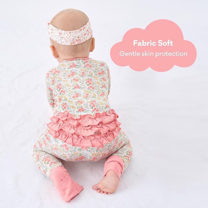 pureborn Baby Sleeper Viscose from Bamboo Zipper Footies 0-24 Months - Image 2