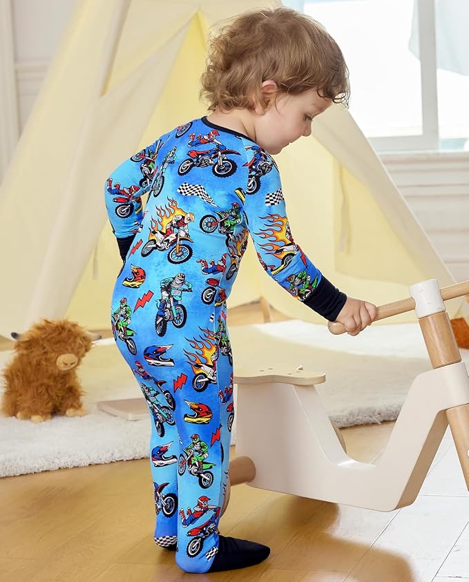 babee Reshinee Bamboo Viscose Baby Footie Pajama, Zipper Sleeper Boys Girls | - Image 8