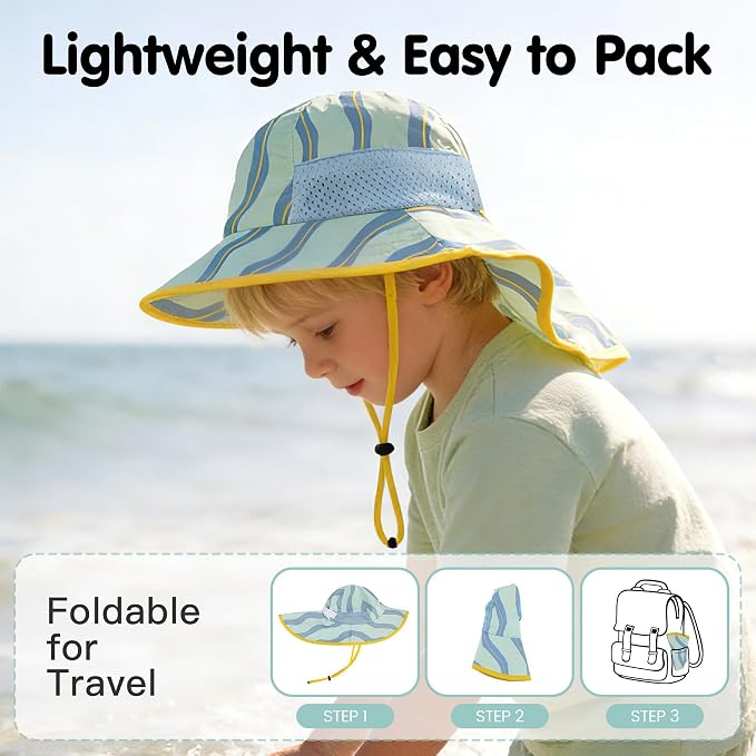 Baby Sun Hat with Neck Flap UPF 50+ - Image 5