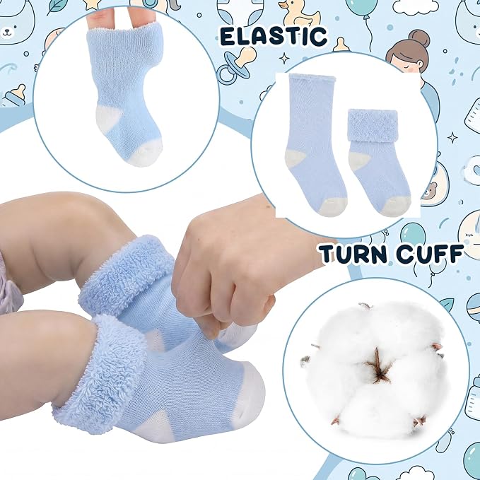Twistover 10 Pairs Preemie Cotton Turn Cuff Socks - Image 6