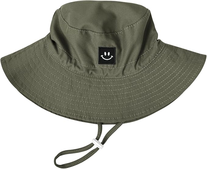 Baby Toddler Sun Hat, Kids Summer UPF 50+ Foldable Beach Bucket Hat by Bucaum