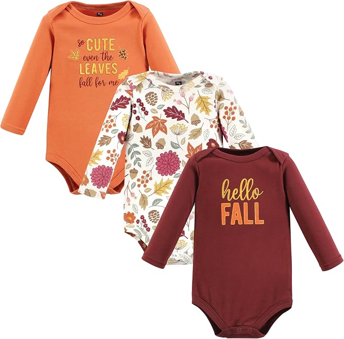 Hudson Baby Baby Girls' Cotton Long-sleeve Bodysuits 3-pack by HudsonBaby