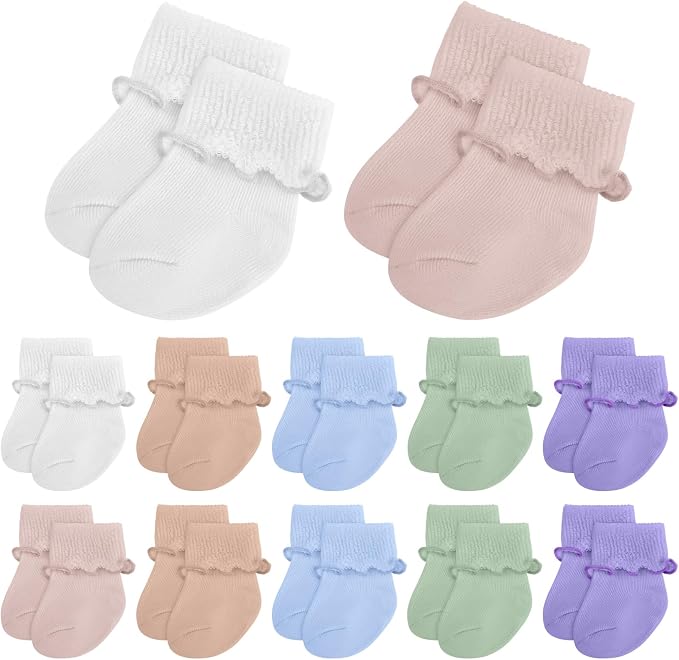 Toulite 12 Pairs Preemie Ankle Socks by Toulite