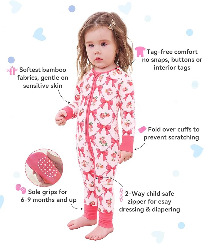 babee Reshinee Viscose derived from bamboo Baby Pajamas Convertible Footie - Image 4