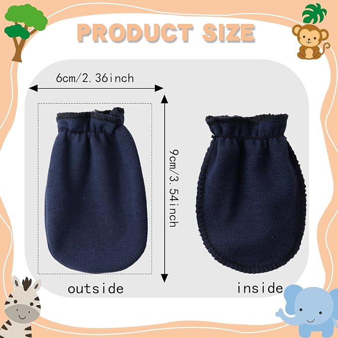 Baby Mittens 0-6 Months No Scratch 100% Cotton Gloves - Image 2