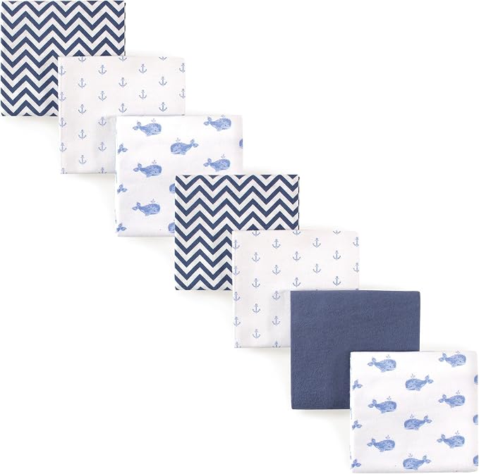 Hudson Baby Unisex Baby Cotton Flannel Receiving Blankets Bundle, One Size by HudsonBaby