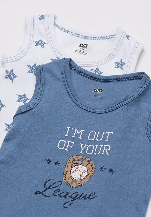 Hudson Baby Unisex Baby Cotton Sleeveless Bodysuits - Image 4