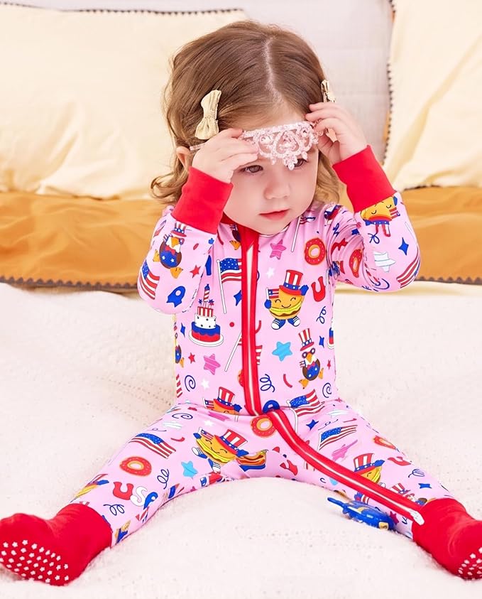 babee Reshinee Viscose Derived from Bamboo Baby Footie Pajamas Convertible - Image 6