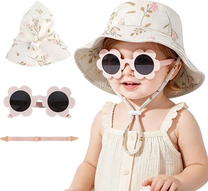 Leotruny Cotton Baby Sun Hat: Muslin Adjustable Bucket Hat by Leotruny