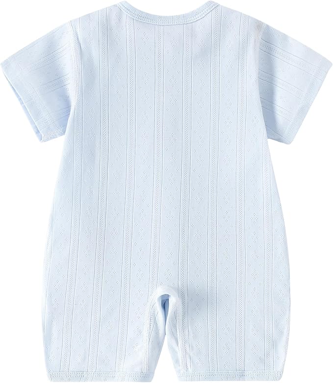 AMIYAN Unisex Baby Cotton Romper Boys Short Sleeve One-Piece Jumpsuit Infant - Image 2