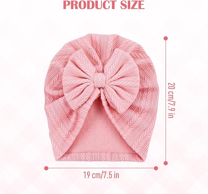 Cinaci 6 Pack Nursery Hospital Caps Bonnets Beanies Headwraps Turban Hats - Image 2