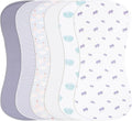 2-in-1 Burp Cloths and Baby Bibs - 6 Pack Large Super Absorbent Soft Cotton Burping Cloths for Spit Up, 3 Layers Thick Baby Burp Rags for Girls & Boys