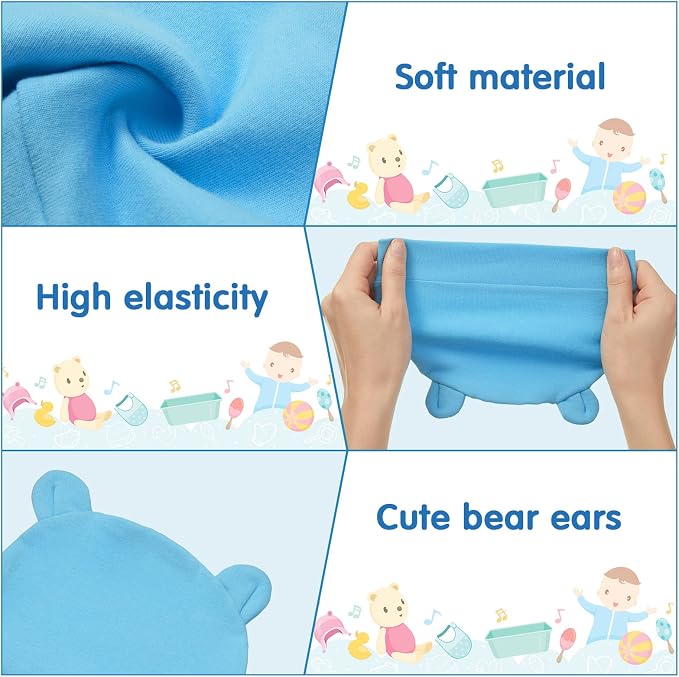 Geyoga Pieces Newborn Baby Hat Bear Ears - Image 3