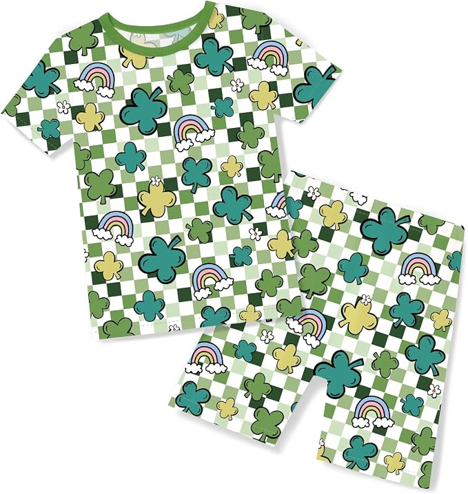 babee Reshinee Bamboo Viscose Toddler Boys Pajamas Set, Short Sleeve Kids by babeeReshinee