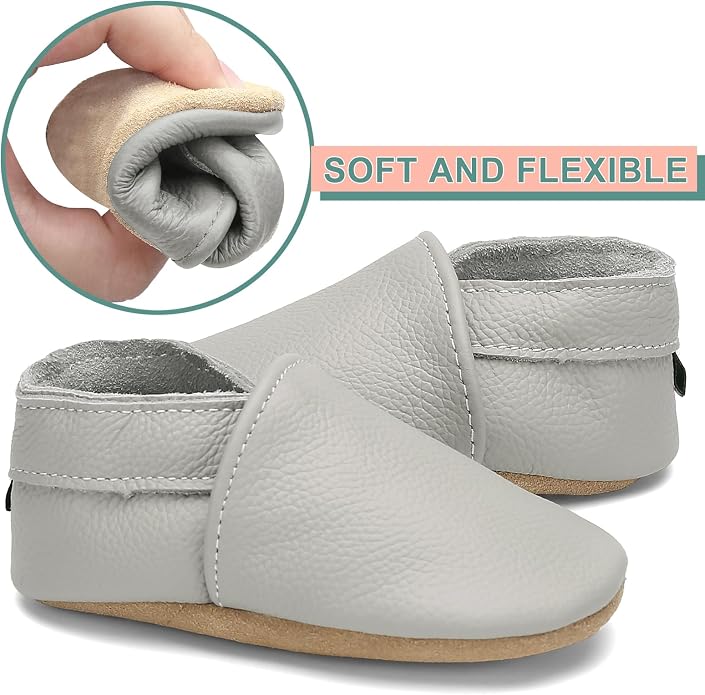 Genuine Leather Baby Booties Soft Sole Toddler Walking Shoes - Image 5