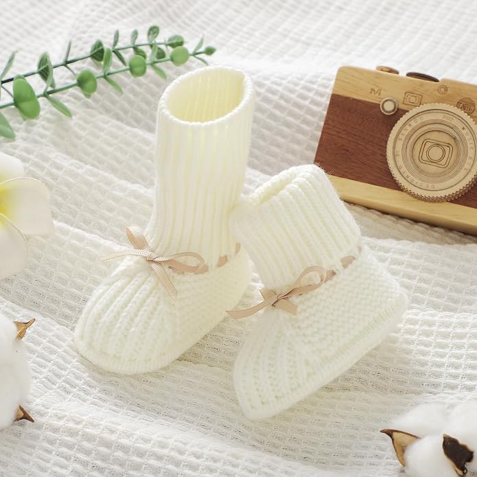 mimixiong Baby Booties Newborn Infant Sock Shoes | Hand Knitting Crochet Boy - Image 3